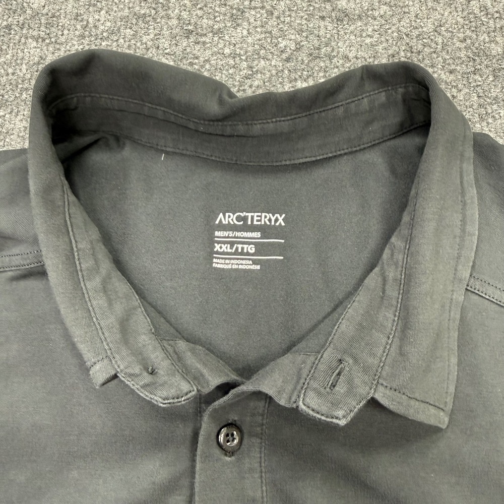 Arcteryx Captive Polo Shirt Mens XXL Black Short Sleeve Techwear 11625-7 - Picture 4 of 8